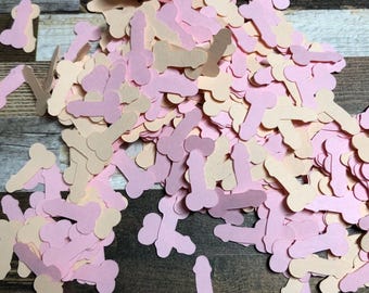 Mini Penis Die Cut Confetti ~ 500 pieces ~ Party Decor ~ Craft Supplies ~ Card Confetti ~ Unique Party Decor ~ Ready to Ship!