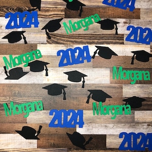 Custom Graduation Name Confetti - 160 pieces ~ Graduation Party ~ Graduation ~ Class of 2024 ~ Graduation Celebration ~ Personalized