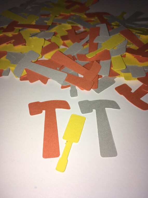 Hammer and Screwdriver Tool Die Cut Confetti Table Decor 200 pieces Il_570xn