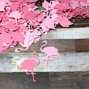 Pink Flamingo Die Cut Confetti ~ 200 pieces ~ Flamingo Theme Party Décor ~ Birthday ~ Baby Shower ~ Special Occasion ~ Ready to Ship!