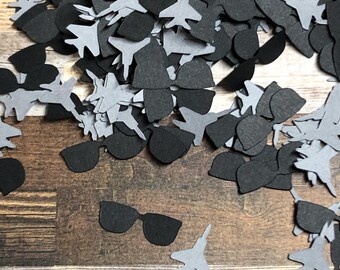 Mini Jet/Glasses Die Cut Confetti ~ 500 pieces ~ Party Decor ~ Craft Supplies ~ Card Confetti ~ Unique Party Decor ~ Ready to Ship!