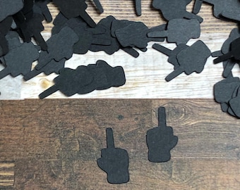 Mini Middle Finger Die Cut Confetti ~ 500 pieces ~ Party Decor ~ Craft Supplies ~ Card Confetti ~ Unique Party Decor ~ Ready to Ship!