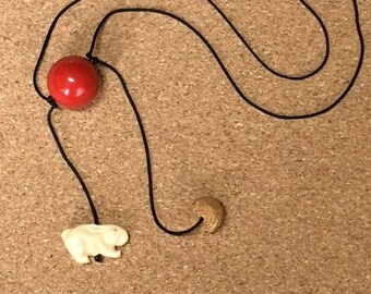 rabbit and the red moon necklace