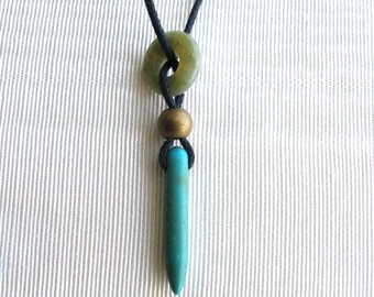 Turquoise and Serpentine necklace