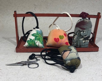 exquisite silk pin cushion & snips