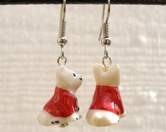 Cute Ceramic Dog Earrings