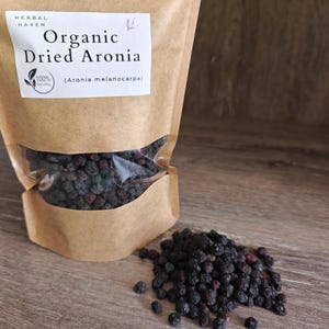 Organic Dried Aronia Berries | Dried Chokeberry | Dried Aronia Berries | Dried Aronia | Natural Aronia Berry | No Sugar Added