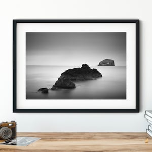 Bass Rock Photography Print, Scottish Seascape Wall Art, Large Stretched Canvas, Framed Canvas Wall Art, North Berwick East Lothian