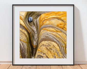 Geology Photography Print, Framed Geology Canvas Print, Rolled Canvas Print, Ready To Hang, Square Abstract Wall Art, Nature Decor