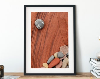 Geology Photography Print, Large Stretched Canvas, Framed Canvas That Comes Ready To Hang, Rolled Canvas, Rocks and Pebbles Wall Art