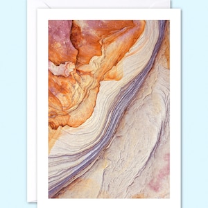Biglietto d'auguri di alta qualità con tema geologico astratto per ogni occasione, interno vuoto, 5x7 pollici, proveniente da foreste sostenibili, busta inclusa