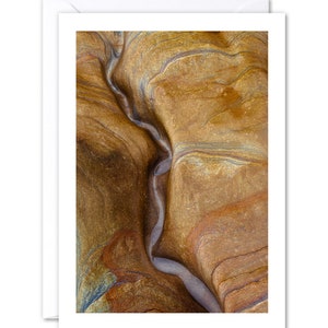 Premium Geologie Grußkarte, innen leer, 127 mm x 178 mm, 5x7 Zoll, Hochformat Karte, Abstrakte Fotokarte