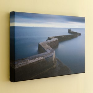 St Monans Zig Zag Pier Canvas, Scottish Seascape Photography, East Neuk, Fife, Ready To Hang, Framed or Rolled Canvas, Giclée print image 2