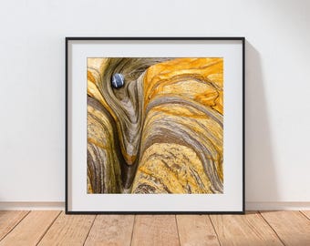 地質学写真プリント、額入り地質学キャンバスプリント、ロールキャンバスプリント、すぐに掛けられる、正方形の抽象画、自然装飾