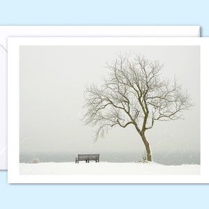 Tarjeta fotográfica navideña premium, fotografía de paisaje invernal escocés, impresión de paisaje marino escocés, interior en blanco, 5 x 7 pulgadas, Winter Wonderland