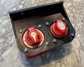 Bass Boat Dual Battery Disconnect Switch Mount Bracket For Lithium Batteries - Plastic or Aluminum