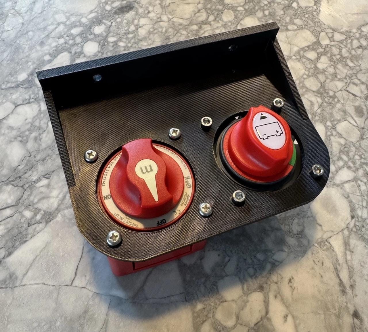 Bass Boat Dual Battery Disconnect Switch Mount Bracket for Lithium ...