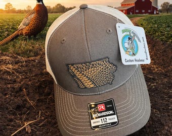Pheasant Hunting Iowa, South Dakota, North Dakota, Nebraska patch hat Richardson 112