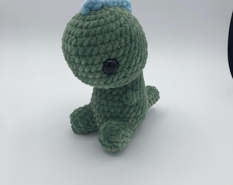 Handmade Crochet Dinosaur Plushie: Soft Amigurumi Stuffed Animal