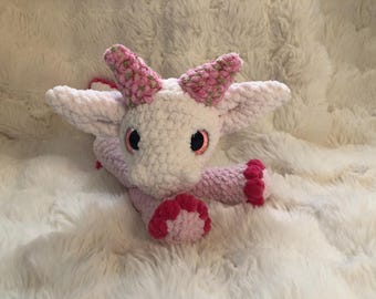 Handmade Crochet Dragon Plush: Soft Amigurumi Stuffed Animal