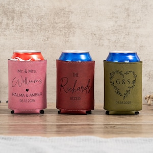 Personalized Engraved Wedding Can Cooler,Bulk Wedding Party Drink Holder,Wedding Favor Can Cooler,Custom Logo Corporate Gifts for Employees