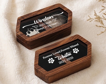 Personalized Dog Hair Keepsake, Custom Dog Fur Memorial Box, Pet loss Sympathy Gift, Pet Memorial Gift, Cat Teeth Hair Box, Pet Tooth Holder