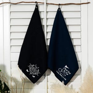 Custom Golf Towel, Embroidered Groomsmen Gifts for Him, Golf Idea for Dad, Personalized Golf Gifts for Boyfriend, Anniversary Mens Gift