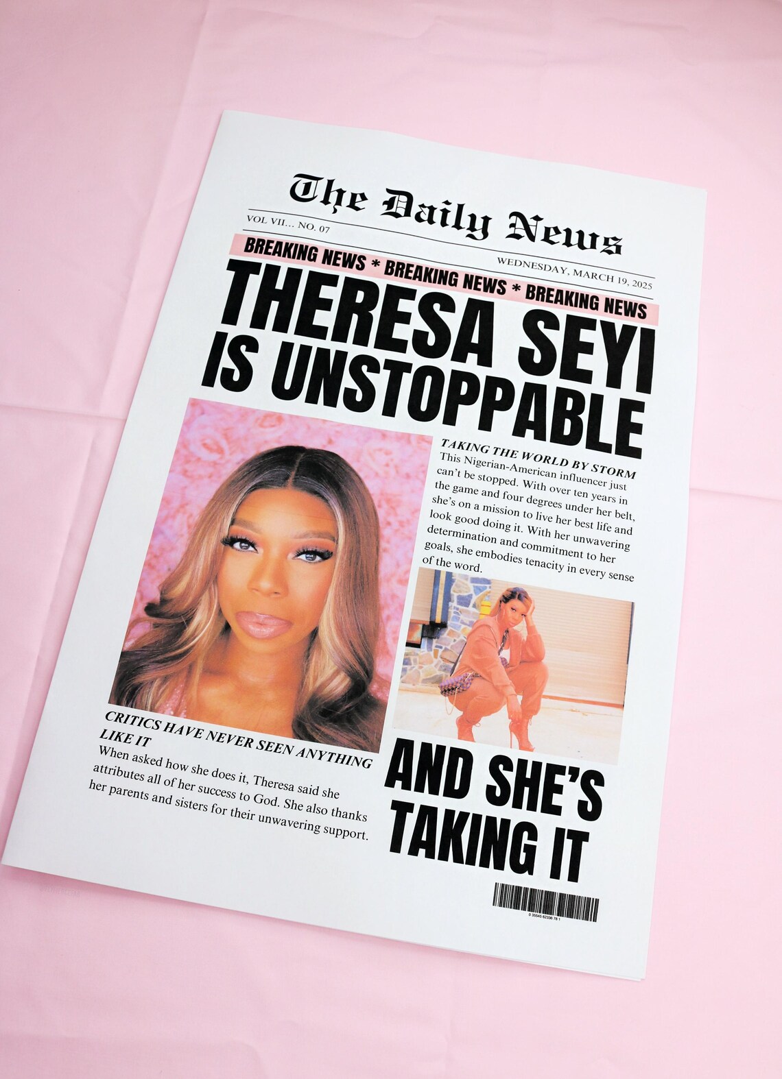 Customizable Canva Newspaper Template for Newspaper Photoshoots - Etsy
