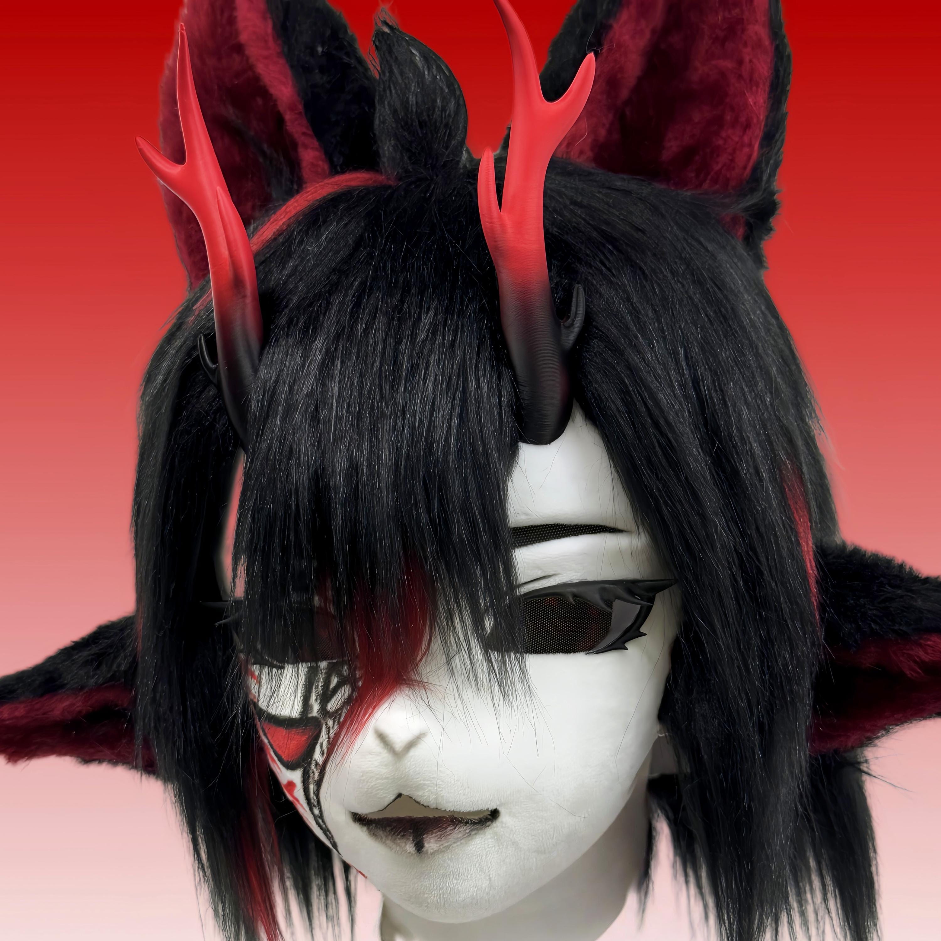 Red Devil Kigurumi Mask: Gothic Dragon Princess Fursuit - Etsy UK