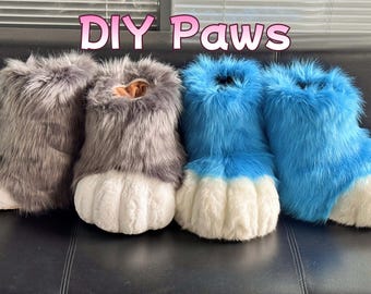Fursuit Paws Fur, Fursuit Feet Paws Sole, Colors Customizable, DIY Fursuit!