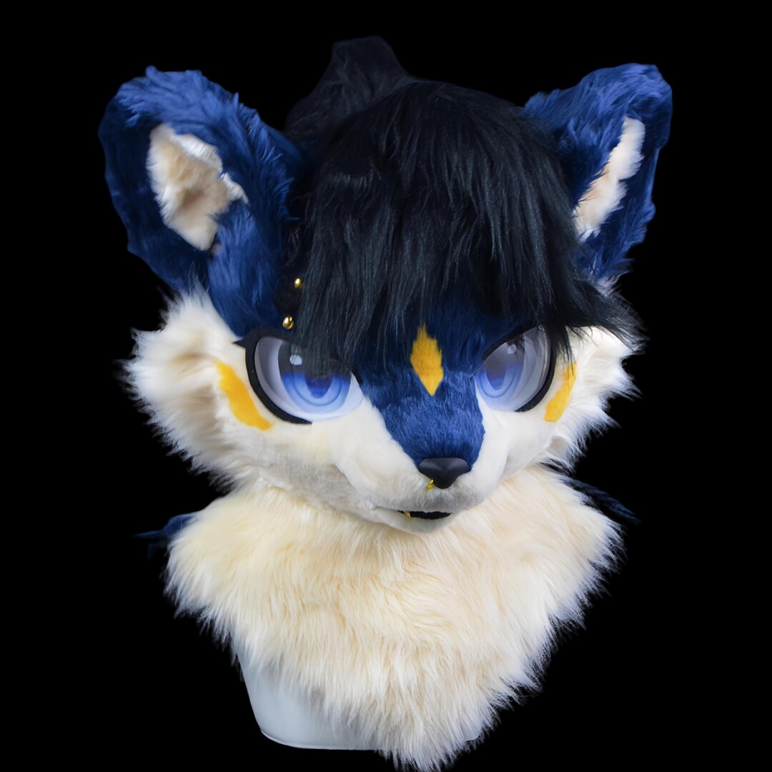 Custom Anime Wolf Fursuit Head: Realistic Cosplay Mask, Hand-painted - Etsy