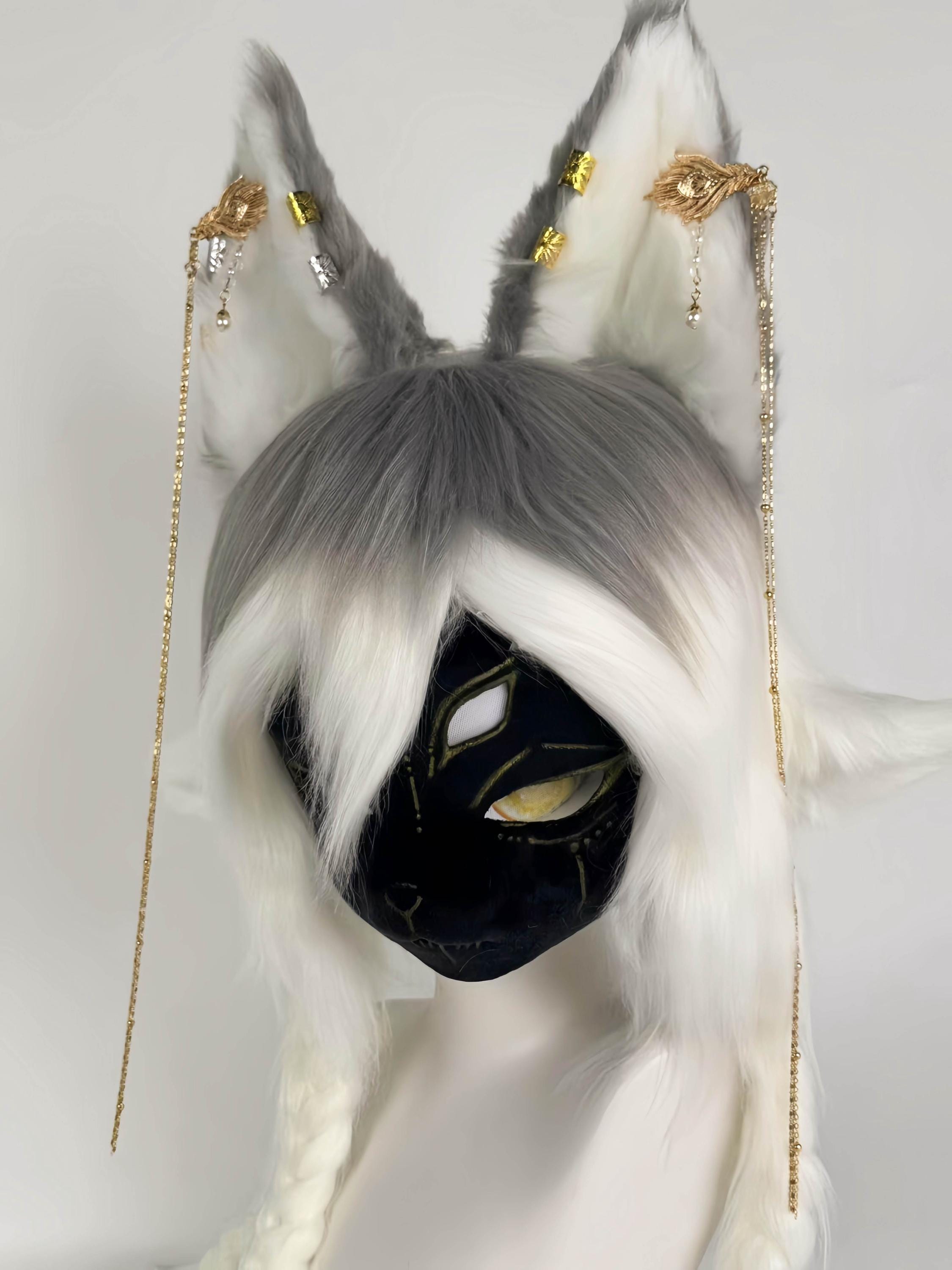 Anubis Kigurumi Mask: Egyptian Fennec Fox God Head for Cosplay - Etsy