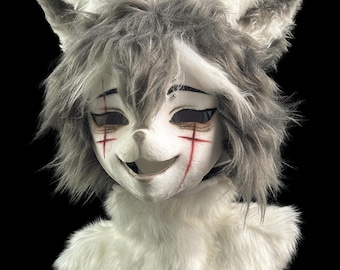 Gothic Kemono Fursuit Mask: Resin Plush Kigurumi Head - Etsy