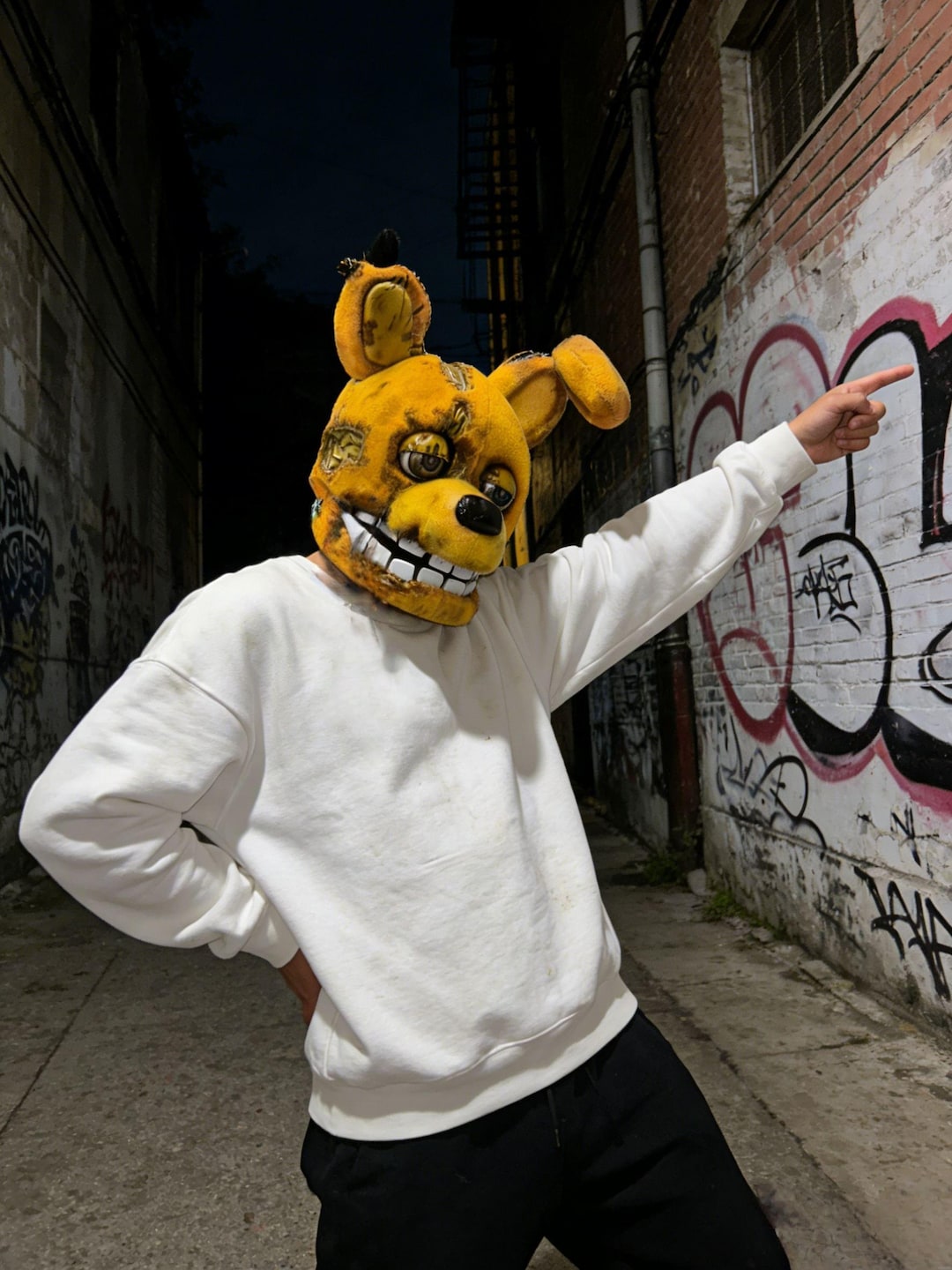 Spring Bonnie Costume Headgear, Yellow Rabbit Head, Commission Open - Etsy
