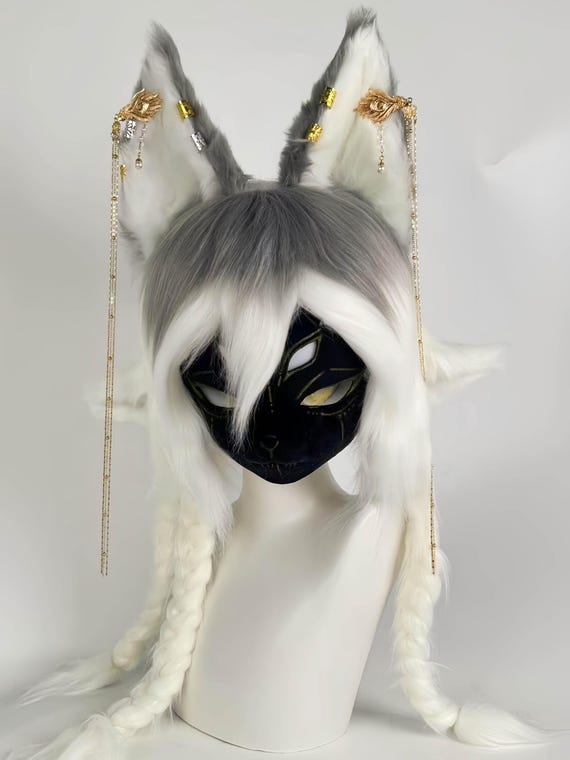 Anubis Kigurumi Mask: Egyptian Fennec Fox God Head for Cosplay - Etsy