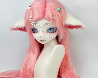 Pink Fox Head, Kigurumi Head, Two - month Construction Period, the Most Cost Effective Fursuit