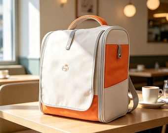Orange Fursuit Storage Backpack: Customizable Name, Fursuit Accessories