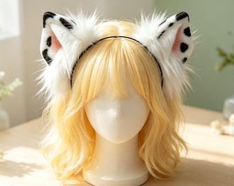 Spotted Puppy Ears, Color-Customizable, Cosplay Fursuit Ears