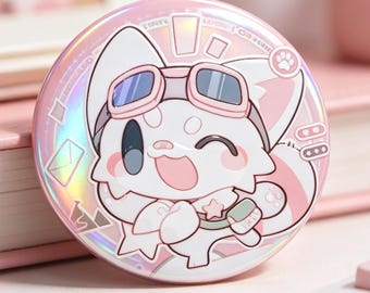 Customizable Fursuit Badge, Fursuit Accessories, Kawaii Art Pin