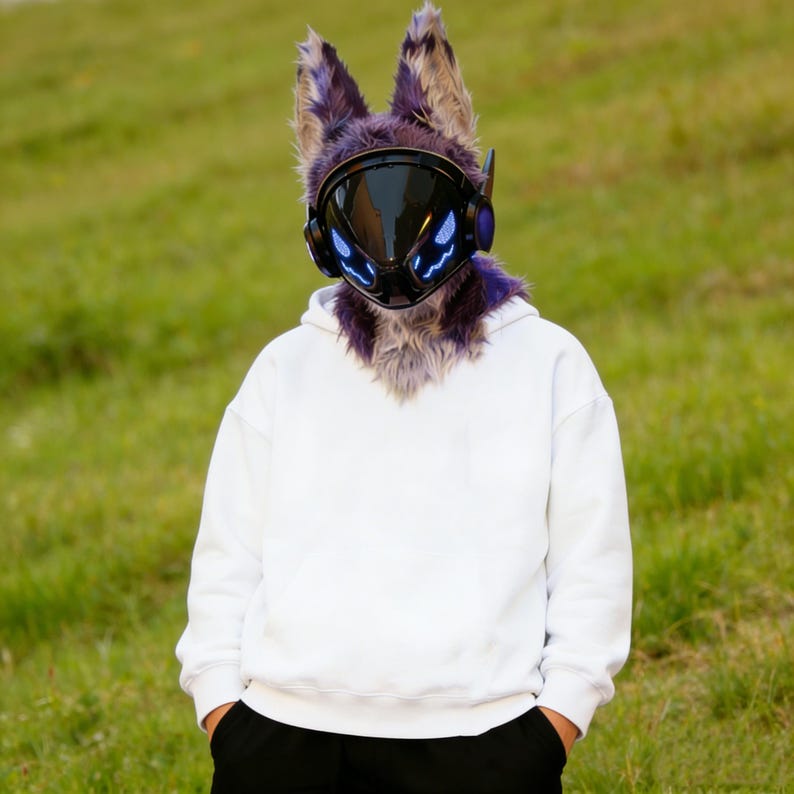 Protogen Fur Mask Protogen Fursuit Head, Commission Open, Protogen Mask, Remote Control ...