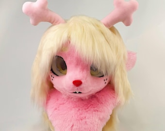 Kemono Fursuit Head Commission, Resin Faux Fur Customization