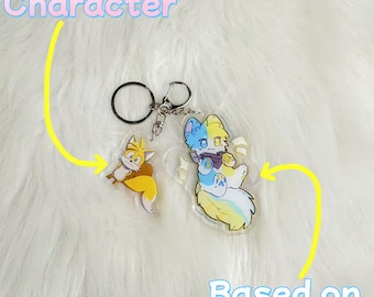 Llavero Fursona personalizado: accesorio de cosplay, diseño Kemono (disponible a 6 mm)