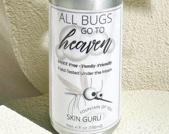 Repelente de insectos Hunter's sin DEET, bruma orgánica sin alcohol para exteriores, ideal para acampar, para la familia y para perros.