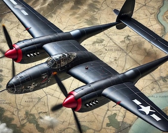 Arte mural del P-38 Lightning