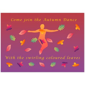 Cartes de voeux de danse d'automne - (lot de 10) (Royaume-Uni uniquement)
