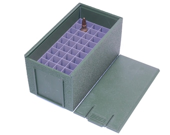 Tactical Ammo Storage Box – 50 Rounds | .223 Rem / 5.56 NATO | Rugged Handmade Case for Range, EDC & Outdoor Use,present shooter, range,ipsc