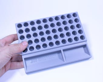 50-Round Reloading Tray .308 Win / 7.62 NATO | Flat Layout + Side Trays, Ammo Holder for Bench Reloading, IPSC Shooting gunsmith, brass hold