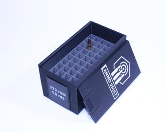 Tactical Ammo Storage Box – 50 Rounds | .223 Rem / 5.56 NATO | Rugged Handmade Case for Range, EDC & Outdoor Use,present shooter, range,ipsc