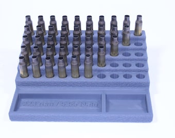 50-Round Reloading Tray – .223 Rem / 5.56 NATO – Stepped Layout with Side Component Trays, Reload Tray, ammo tray,reloadshell organizer