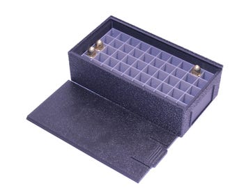 Tactical Ammo Storage Box  9x21 / 9mm / 9x19 – 50 Rounds | Rugged Handmade Case for Range, EDC & Outdoor Use,present shooter, range,ipsc